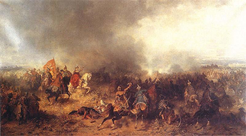 jozef brandt Battle of Chocim. oil painting image